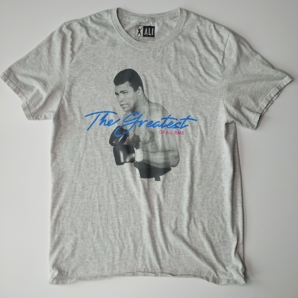 Muhammad Ali The Greatest of All Time Grey T-shirt Size Large